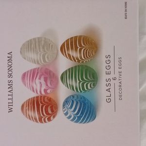 Williams-Sonoma set of 6 glass Easter eggs
